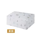 【E.dot】小清新印花方形防塵棉被收納袋 素雅(大號)