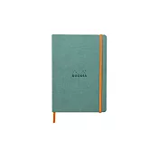 【Rhodia｜Rhodiarama】軟皮筆記本 A5_橫線_象牙白_90g_80張_彈性束帶_ 水藍色