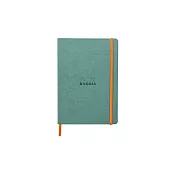 【Rhodia｜Rhodiarama】軟皮筆記本 A5_點格_象牙白_90g_80張_彈性束帶_ 水藍色