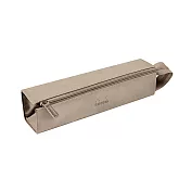 【Rhodia｜Rhodiarama 】菱形拉鍊硬質義大利人造皮鉛筆盒 23x5x5cm 米色