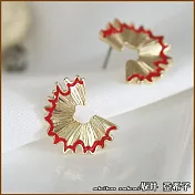 『坂井．亞希子』趣味創意造型紅色鉛筆屑耳環  -單一款式