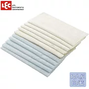 日本LEC 激落君超細纖維抹布10入-白/藍