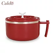 【Caldo卡朵生活】俏皮手機架304不鏽鋼泡麵碗 1000ML 魅力紅