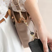 CHENSON真皮鑰匙掛繩 手腕繩 伸縮掛繩(繩+扣組合) 黑 (W20910-3)