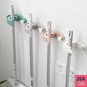 JIAGO 二合一抹布拖把掛架 北歐藍綠