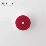 【日本Marna】日本製廚房海綿菜瓜布(附吸盤)-紅-2入組(原廠總代理)