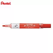 (2支1包)PENTEL 彈力後壓白板筆 細~中字 紅