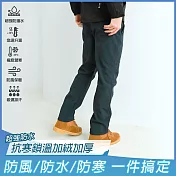 【KISSDIAMOND】防水抗寒加絨加厚鎖溫衝鋒褲(KDPz003N) L 男/藏青