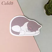 【Caldo卡朵生活】趴睡貓咪珪藻土吸水杯墊/置物墊 牛奶貓