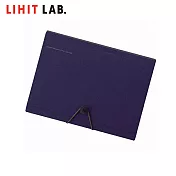LIHIT LAB A-7589 A4六層薄型風琴夾 深藍
