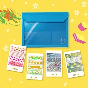 【HITOTOKI】KITTA 隨身攜帶和紙膠帶 螢光玻璃紙組合