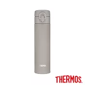 【THERMOS膳魔師】超輕量 不銹鋼真空保溫瓶400ml (JNI-403-BW)棕色