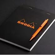 【Rhodia｜Writing】scRipt 0.7mm_按壓式原子筆_ 橘色