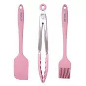 NEOFLAM矽銀烘焙調理三件組-粉紅色  粉紅色