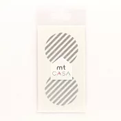 【日本mt和紙膠帶】CASA Seal 裝飾和紙貼紙 ‧ 斜紋/銀色