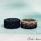 【卡樂熊】基本纏繞高彈力5入組造型髮束/髮圈(兩色)- 黑色