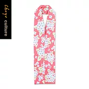 【網路/直營門市限定】珠友 SC-10086 台灣花布飲料杯提袋/減塑行動環保杯套/手提飲料袋/酒精瓶提袋/便利商店飲料袋 03粉底繡球花