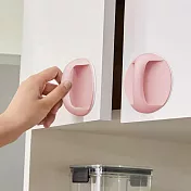 【E.dot】免釘鑽門窗櫥櫃黏貼式把手 粉色
