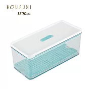 【HOUSUXI舒希】疊疊樂透視保鮮盒-1500ml 水藍