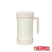 【THERMOS 膳魔師】不銹鋼真空保溫杯490ml (JMF-501-OM)_典雅白