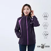 【遊遍天下】中性款抗UV防風防潑水外套(GJ10015) M 深紫
