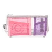 MIDORI 網眼分隔寬底收納袋(寬底)- 粉