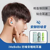【iMeBoBo】小尺寸耳塞|睡眠耳塞 降噪耳塞 水晶綠