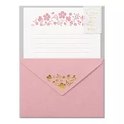 MIDORI 燙金信封信紙組- 花卉