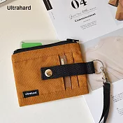 Ultrahard 簡約隨身ID卡夾零錢包/證件套 土黃