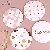 【Caldo卡朵生活】粉嫩陶瓷吸水隔熱鍋墊-四入組(附收納架)