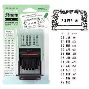 MIDORI 迴轉日期印章- 花卉