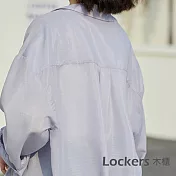 【Lockers 木櫃】春夏閃閃發光防曬輕薄透氣長袖上衣 L111041103 L 紫色