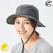 ADISI 抗UV透氣快乾雙面盤帽 AH22003 / 城市綠洲專賣 (UPF50+ 防紫外線 防曬帽 遮陽帽) M 橄欖綠/墨灰