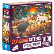 【GoKids】爆炸貓1000片拼圖: 對弈中的貓 英文版