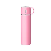 【FUJI-GRACE 】316不鏽鋼手提附杯保溫瓶580ml 2入 粉色2入