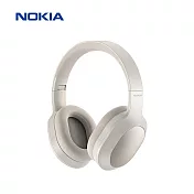 NOKIA ANC主動雙向降噪 無線藍芽耳罩式耳機 E1200 ANC 米白色