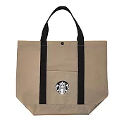 [星巴克]品牌摺疊收納提袋 奶茶色
