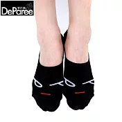 蒂巴蕾 Socks 止滑隱形襪-超深口(困惑) 黑色