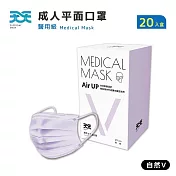 【天天】成人平面口罩 - 自然V系列  (20入/盒) 漫紫