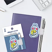 JzFun 懶散兔&啾先生/刺繡重複黏貼筆插擁抱