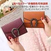 【Sayaka紗彌佳】日系古典銀座都會時尚三折卡夾包  -棕色
