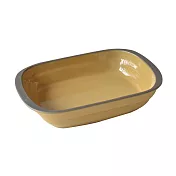 【日本Kakuni】質感素色陶瓷焗烤盤370ml ‧ 黃