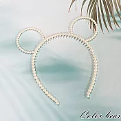 【卡樂熊】珍珠趣味造型髮箍(三款)- 熊耳朵