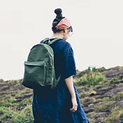 【一帆布包】帆布經典後背包- 墨綠