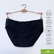 【Heimelig直立棉】台灣製女款涼感吸濕排汗低腰空氣內褲(MIT926) L 黑色