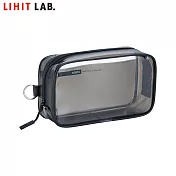 LIHIT LAB A-8101 多用途透明筆袋(soeru) 黑色