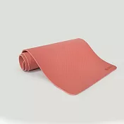 【QMAT】8mm瑜珈墊-8色可選 台灣製(附贈束帶及收納網袋 運動墊 遊戲墊 發呆墊) 朱槿紅