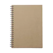 【MUJI 無印良品】雙環筆記本(空白)/80張.B6.米