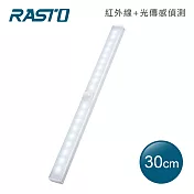 RASTO AL4 磁吸LED充電感應燈30公分 白