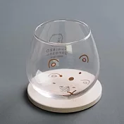 金正陶器 角落生物 蛋型玻璃杯320ml ‧ 白熊
